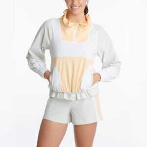 Juicy Couture athletic pullover sweatshirt & paperbag shorts coordinated set, M